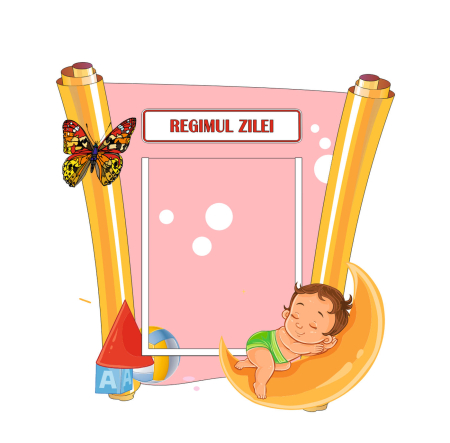 Grădinița - Panou informativ pentru părinți - Regimul Zilei