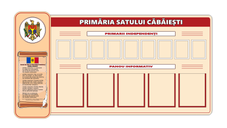 Primăria - Panou informativ Primăria Satului