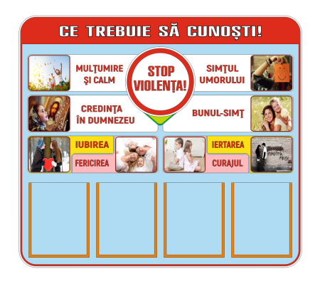 Școala și liceul - Panou informativ - Regulile și Drepturile