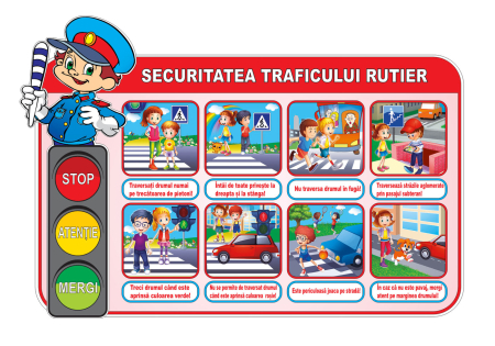 Grădinița - Panou informativ securitatea traficului rutier