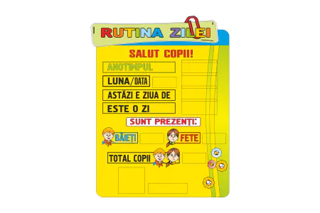Gradinita - Panou Rutina zilei