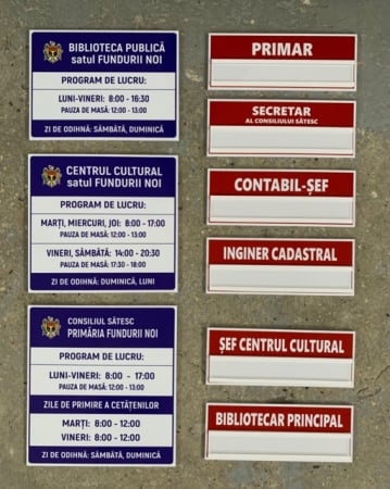 Școala și liceul - Plăcuțe informative și plăcuțe pentru uși