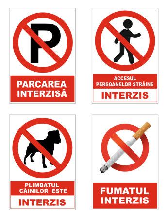 Panouri exterioare - Set de tablțe informative pentru instituții