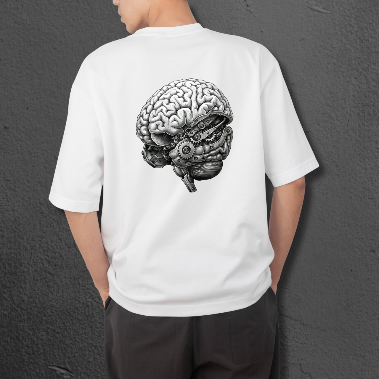 Tricou “The Future is Ours” – Oversized Streetwear Unisex – Alb / Negru [2]