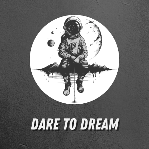 Tricouri Oversized - Tricou “Dare to Dream” – Oversized Streetwear Unisex – Alb / Negru