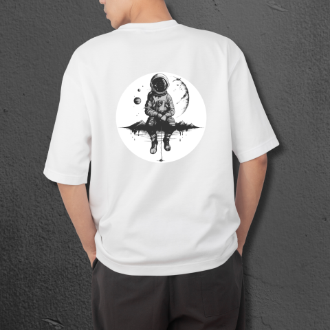 Tricou “Dare to Dream” – Oversized Streetwear Unisex – Alb / Negru [1]