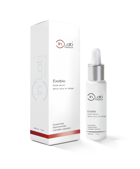 Rutină de îngrijire a tenului (skincare) completă, alcătuită din linia noastră pe bază de exozomi „EXOBIO”. [4]