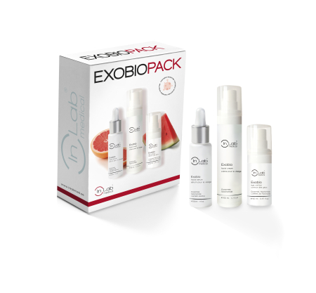 PACHETE - Rutină de îngrijire a tenului (skincare) completă, alcătuită din linia noastră pe bază de exozomi „EXOBIO”.