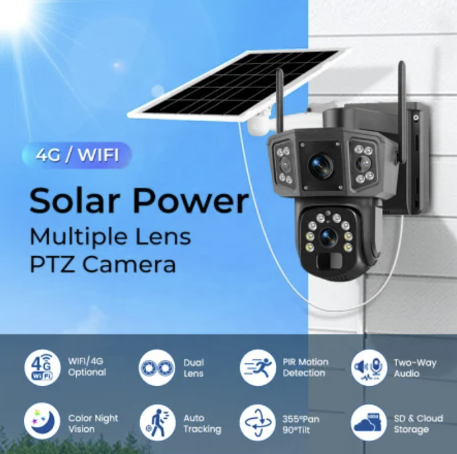 Camera Supraveghere Solara Dubla INNOVA 4G , 6MP , Full HD, PTZ 360°, card 64GB CADOU baterie 12000mAh, vedere nocturna, audio bidirectional, O-KAM PRO, 3 ani garantie [2]