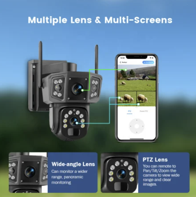 Camera Supraveghere Solara Dubla INNOVA 4G , 6MP , Full HD, PTZ 360°, card 64GB CADOU baterie 12000mAh, vedere nocturna, audio bidirectional, O-KAM PRO, 3 ani garantie [4]