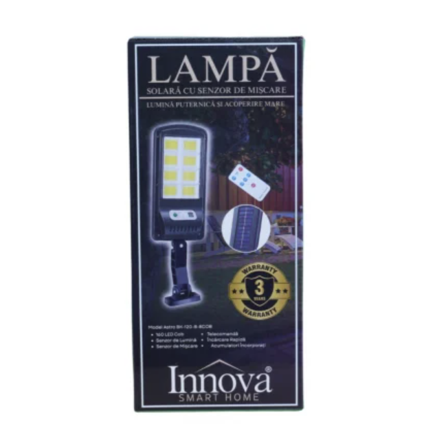 Lampa Solara Astro Innova , Baterie 1800Mha , telecomanda , kit instalare [4]