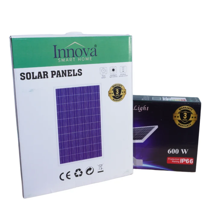 Lampa solara Aurum by Innova 600W cu panou separat, IP66, telecomanda si kit complet de instalare [8]