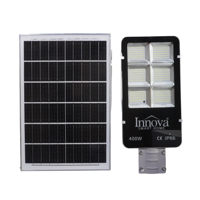 Lampa solara stradala INNOVA 400W cu senzor de lumina si panou separat, IP66 [3]