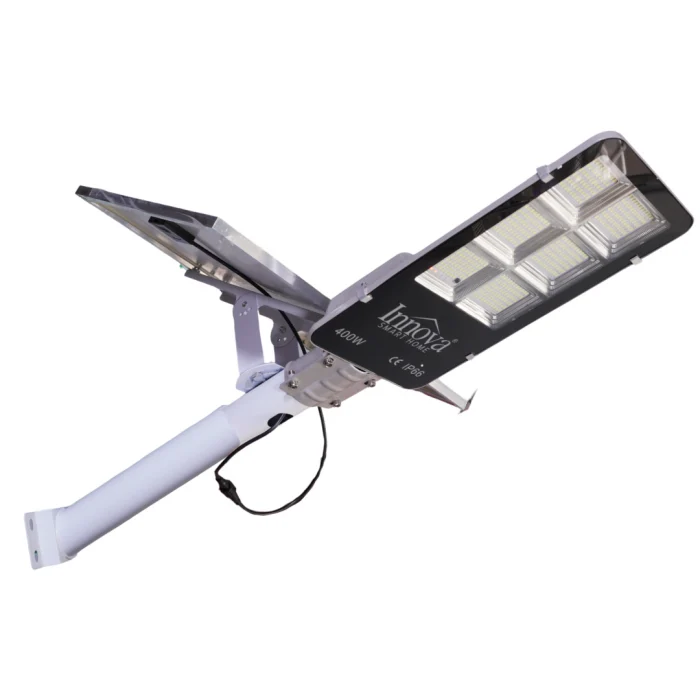 Lampa solara stradala INNOVA 400W cu senzor de lumina si panou separat, IP66 [10]
