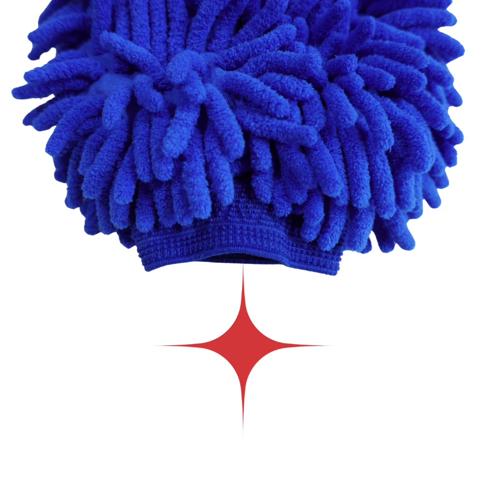 Mănușă Spălare Auto Chenille – Albastru (izolată pe interior) [2]