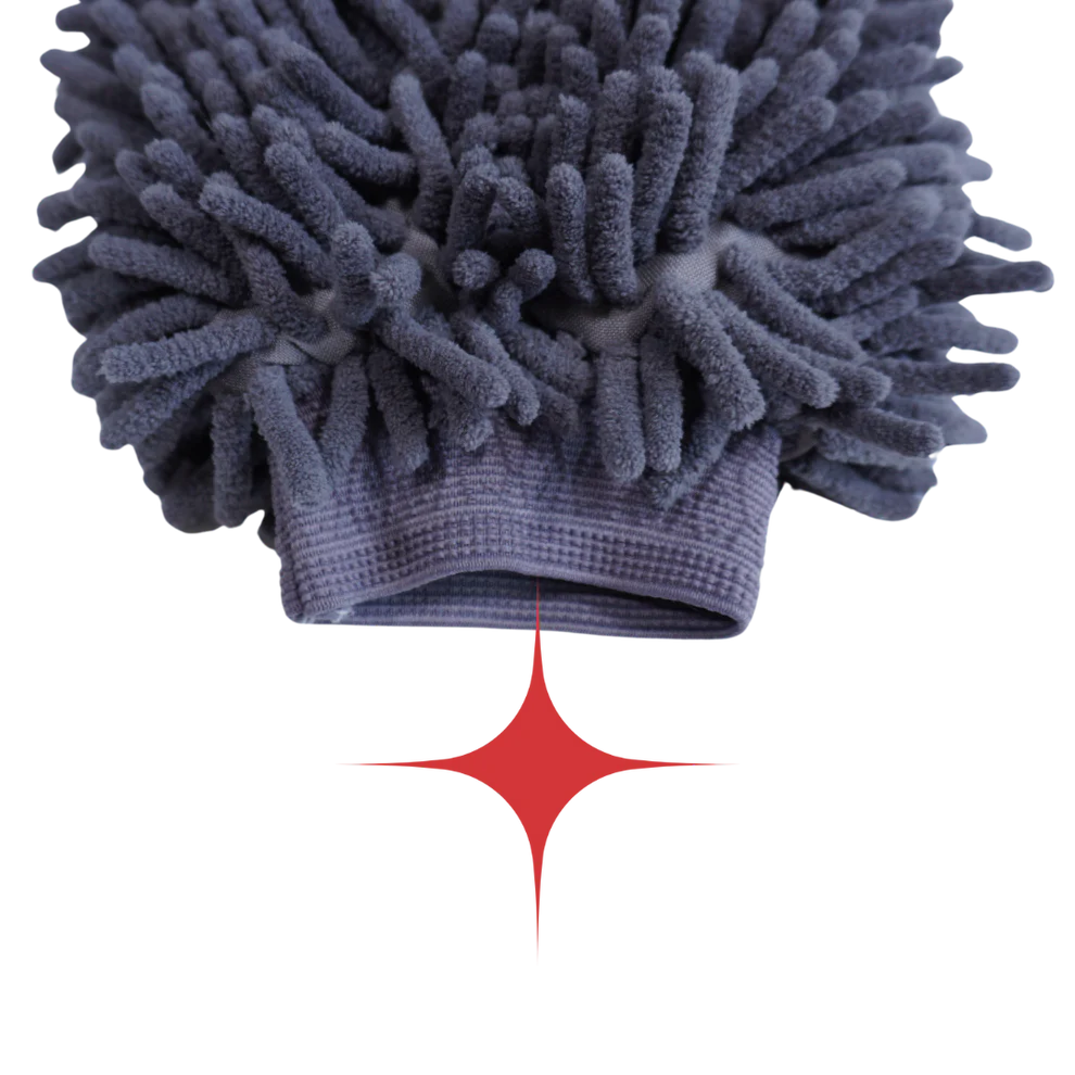 Mănușă Spălare Auto Chenille – Gri (izolată pe interior) [2]