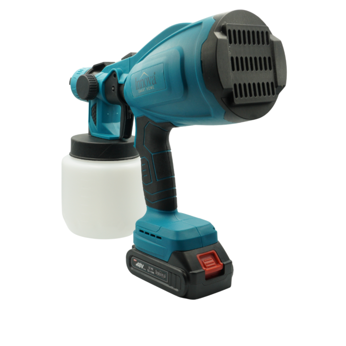 Pistol de Pulverizare Electric, Fără Fir, 800W, 48V, 2 Acumulatori Li-Ion, 800 ml, HVLP, Pulverizare Fină, Innova [10]