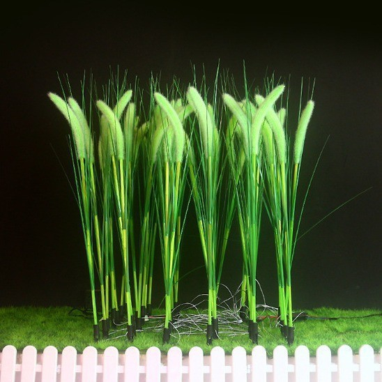 Set 2 Lampi Solare Decorative tip Iarba Ornamentala Verde M374-23, 80cm, lumina calda, IP66 [5]