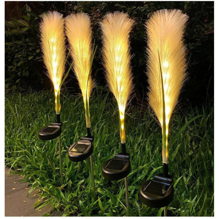 Set 2 Lampi Solare Decorative tip Iarba Pampas cu LED M374-22, 70cm, lumina calda, IP66 [2]
