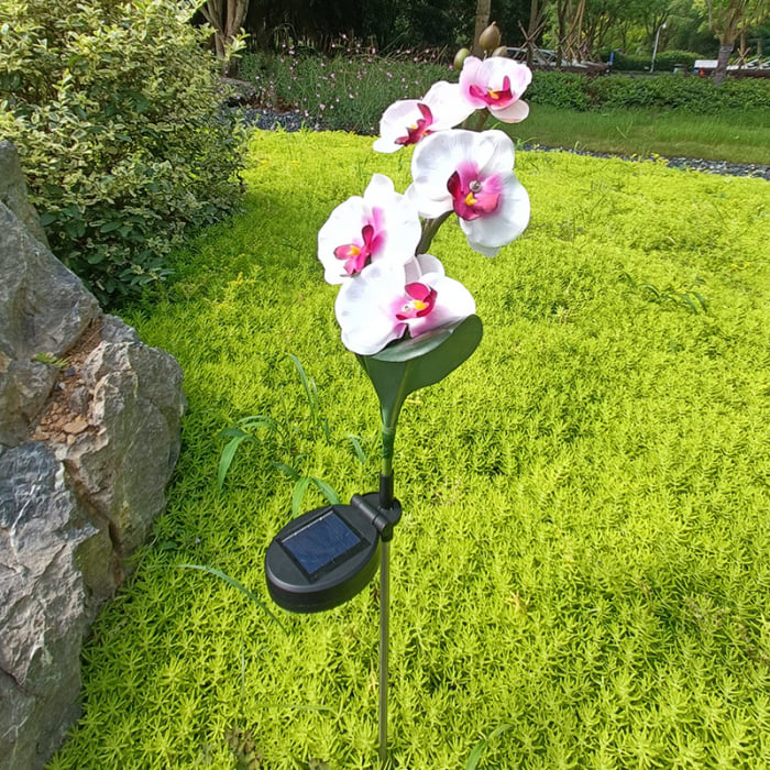Set 2 x Lampi Solare Orhidee cu LED – Decor Romantic pentru Gradina, Tarus si Panou Solar [2]