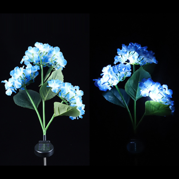 Set 2x Lampa Solara Decorativa Hortensie, 70cm, iluminare LED, IP66, panou solar integrat [2]