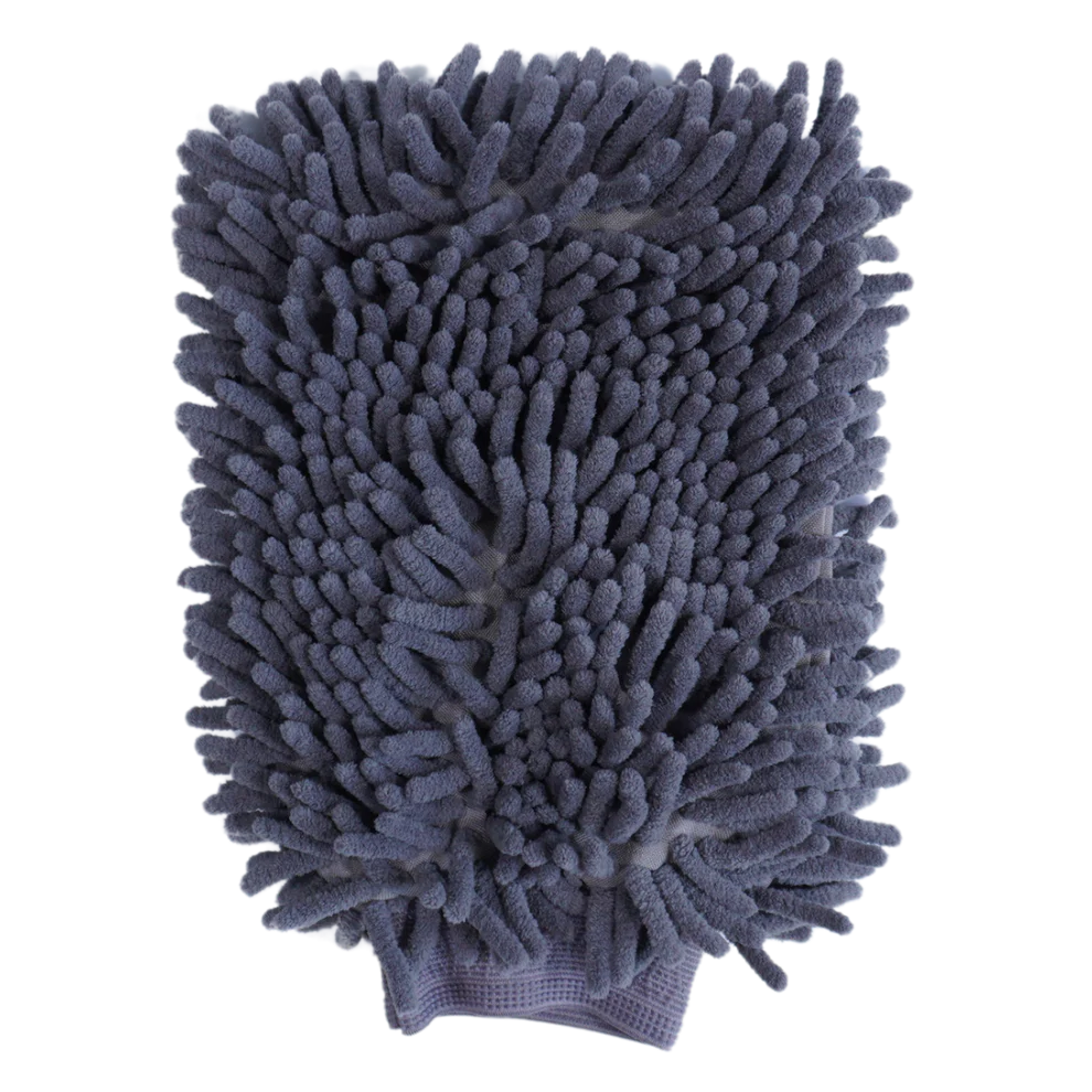 Stergere si uscare - Mănușă Spălare Auto Chenille – Gri (izolată pe interior)