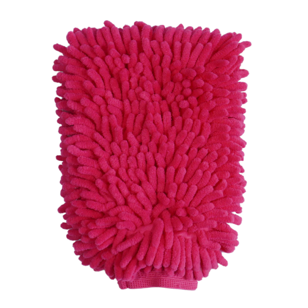 GLOSS IQ - Mănușă Spălare Auto Chenille – Roz/Fucsia (izolată pe interior)