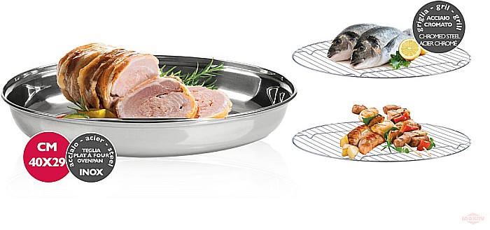 Smart vas oval inox cu capac 40*29 cm [4]