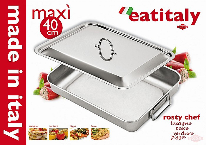 Tavă pentru cuptor, cu capac EatItaly, 40*32*5 cm [2]