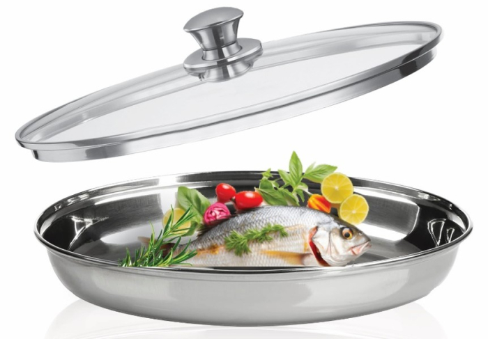 Smart vas oval inox cu capac 40*29 cm [2]