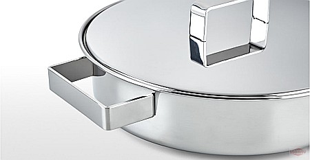 Tigai inox - Tigaie cu capac  DESIGNPLUS 24 cm 2 manere