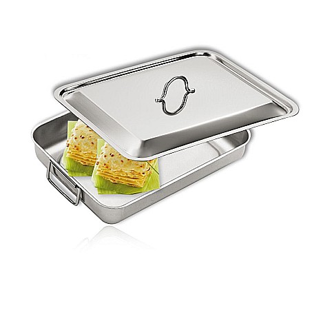 Bio inox, IoBio, EatItaly - Tavă pentru cuptor, cu capac IOBIO 35x27
