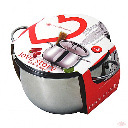 Pentru gatit - Oală paste cu capac strecurător Love Story 4,5 l