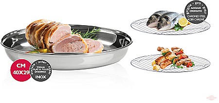 Smart vas oval inox cu capac 40*29 cm [3]