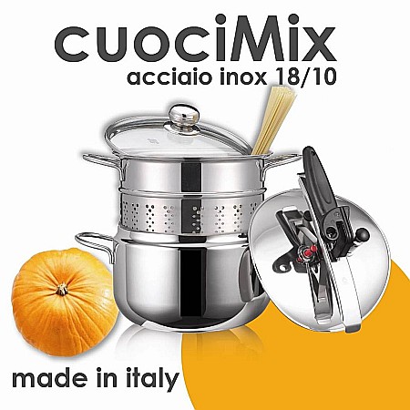 Oale sub presiune - CuociMix set oala sub presiune 5lt+vas pentru paste