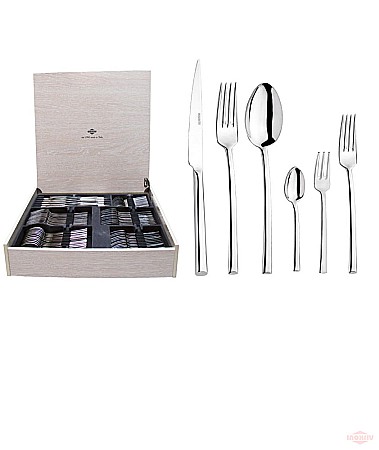 Idei de cadou - Set tacam Medea, Inoxriv, 72 piese, cutie lemn