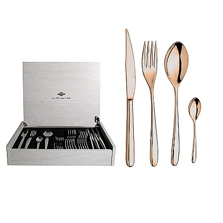 Novecento Pvd Oro Rosa, set 24 pers, cutie lemn [0]