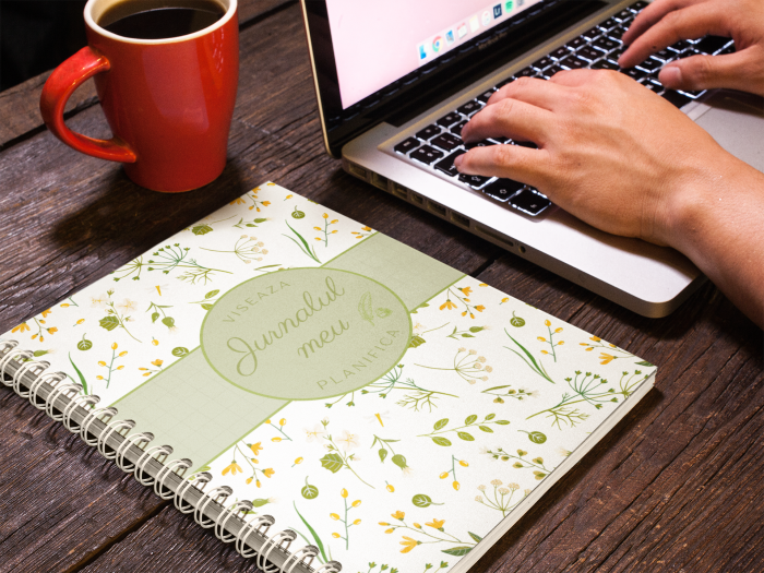 Agenda Jurnal, format A5 (14.8*21 cm), coperti cartonate premium, spirala alba – 100% handmade | Inspirart.ro [6]