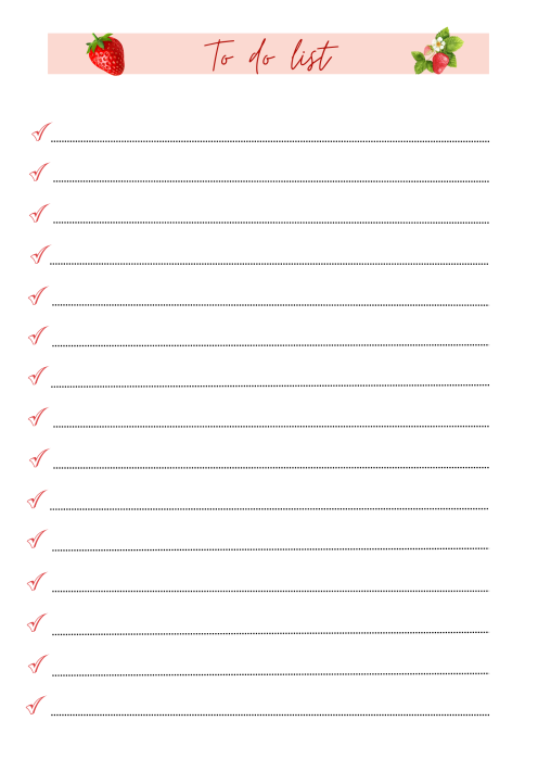 Planner To Do List A6 – Bloc de Notite cu Foi Detasabile in Latura Superioara - 100 File Dictando | Design Capsuni Handmade [4]