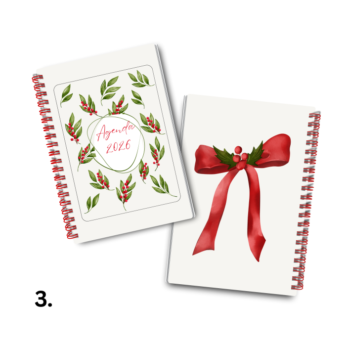 Set organizare handmade 2026 cu agenda A5 florala si calendar magnetic [2]