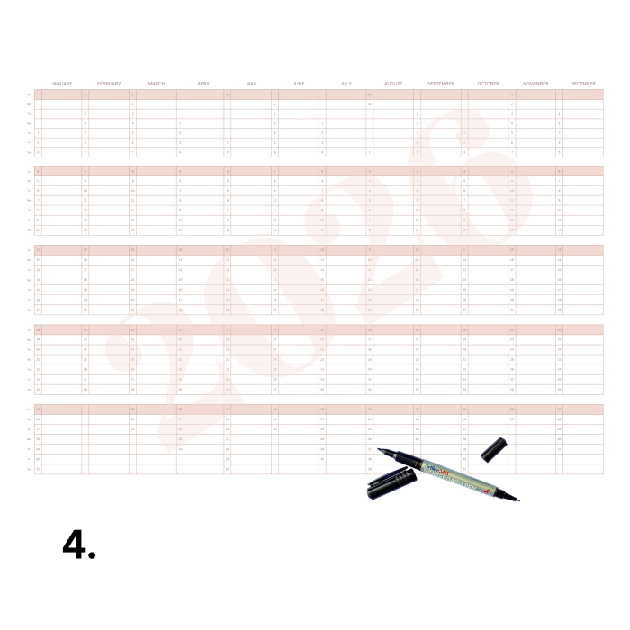 Set organizare handmade 2026 cu agenda A5 florala si calendar magnetic [5]