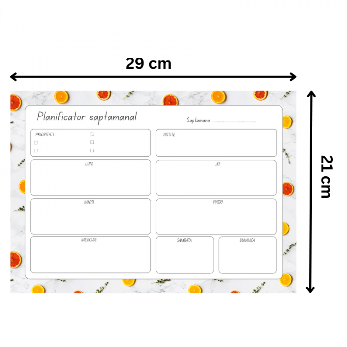 Tabla Magnetica de Frigider - Planificator Saptamanal Reutilizabil cu Marker Whiteboard inclus – Organizare Simplificata, Oricand la Indemana [4]