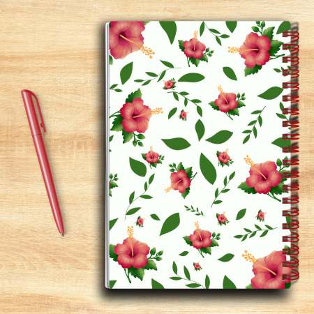 Agenda A4 Handmade cu DOTS - Agenda Handmade Hardcover - Bullet Journal Handmade cu 120 de pagini Liniatura Punctata, Coperta Cartonata 1.5 mm, Coperta Lucioasa si Tematica Florala [3]