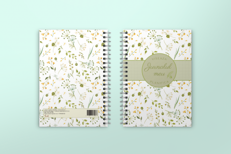 Agenda Jurnal, format A5 (14.8*21 cm), coperti cartonate premium, spirala alba – 100% handmade | Inspirart.ro [3]