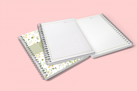 Agenda Jurnal, format A5 (14.8*21 cm), coperti cartonate premium, spirala alba – 100% handmade | Inspirart.ro [4]