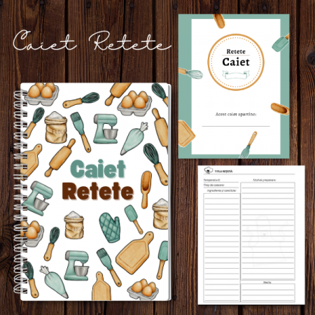 Caiet pentru retete A4 - 120 de pagini, coperti cartonate si spirala argintie, usor de rasfoit – agenda perfecta pentru cele mai importante retete ale tale [5]