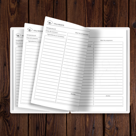 Caiet pentru retete A4 - 120 de pagini, coperti cartonate si spirala argintie, usor de rasfoit – agenda perfecta pentru cele mai importante retete ale tale [1]