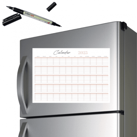Calendar Magnetic Anual A3 Reutilizabil pentru Frigider cu Marker WhiteBoard inclus – Handmade in Atelierul de Hartie [5]