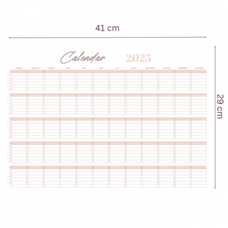 Calendar Magnetic Anual A3 Reutilizabil pentru Frigider cu Marker WhiteBoard inclus – Handmade in Atelierul de Hartie [4]