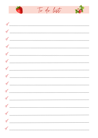 Planner To Do List A6 – Bloc de Notite cu Foi Detasabile in Latura Superioara - 100 File Dictando | Design Capsuni Handmade [3]